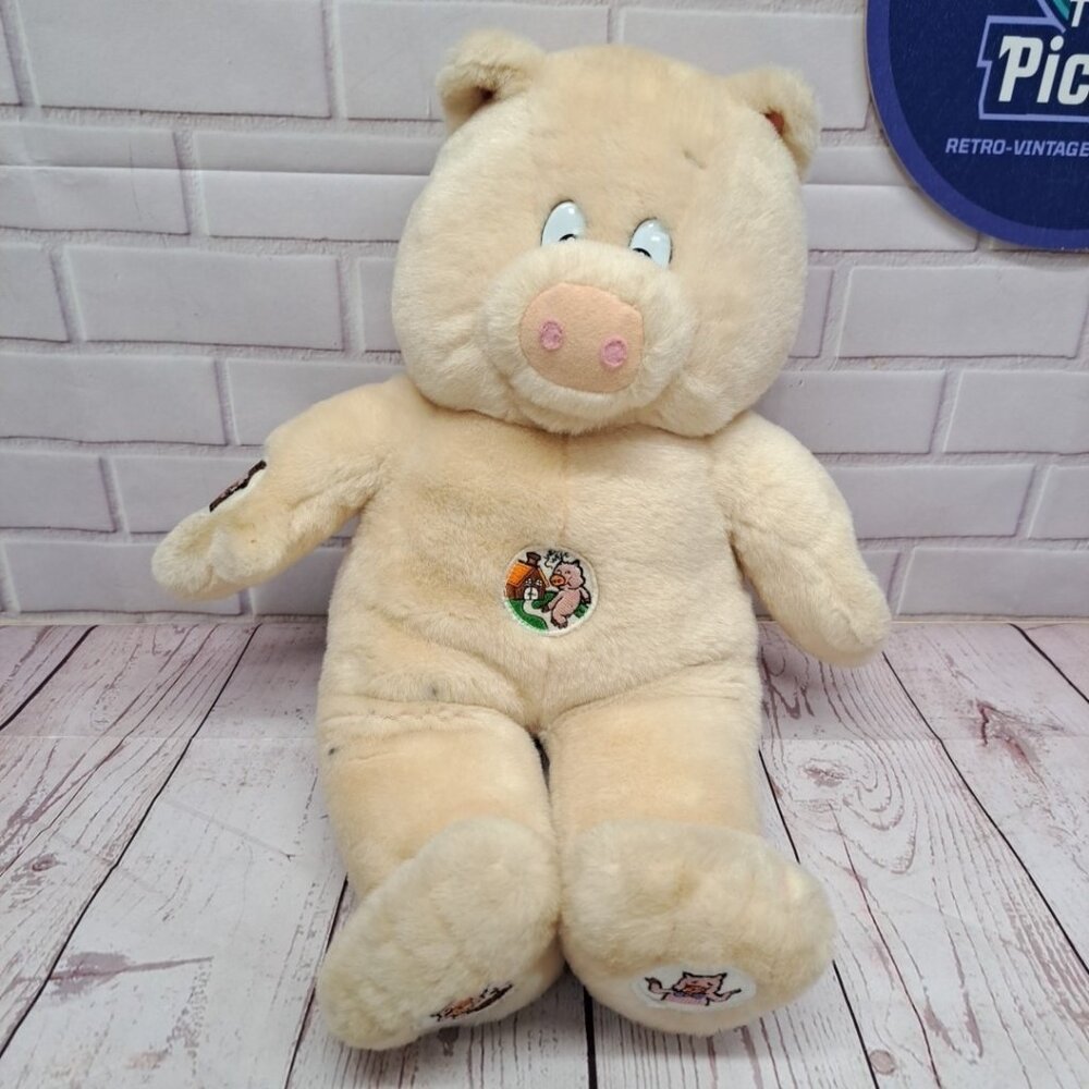 VTG Pig This Little Piggy Nursery Rhyme Stuffed Plush Giggles Talks Shakes Works